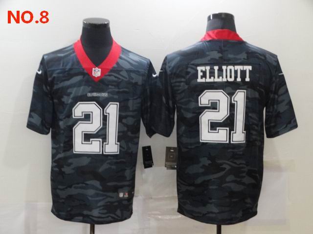 Men's Dallas Cowboys #21 Ezekiel Elliott Jerseys NO.8;